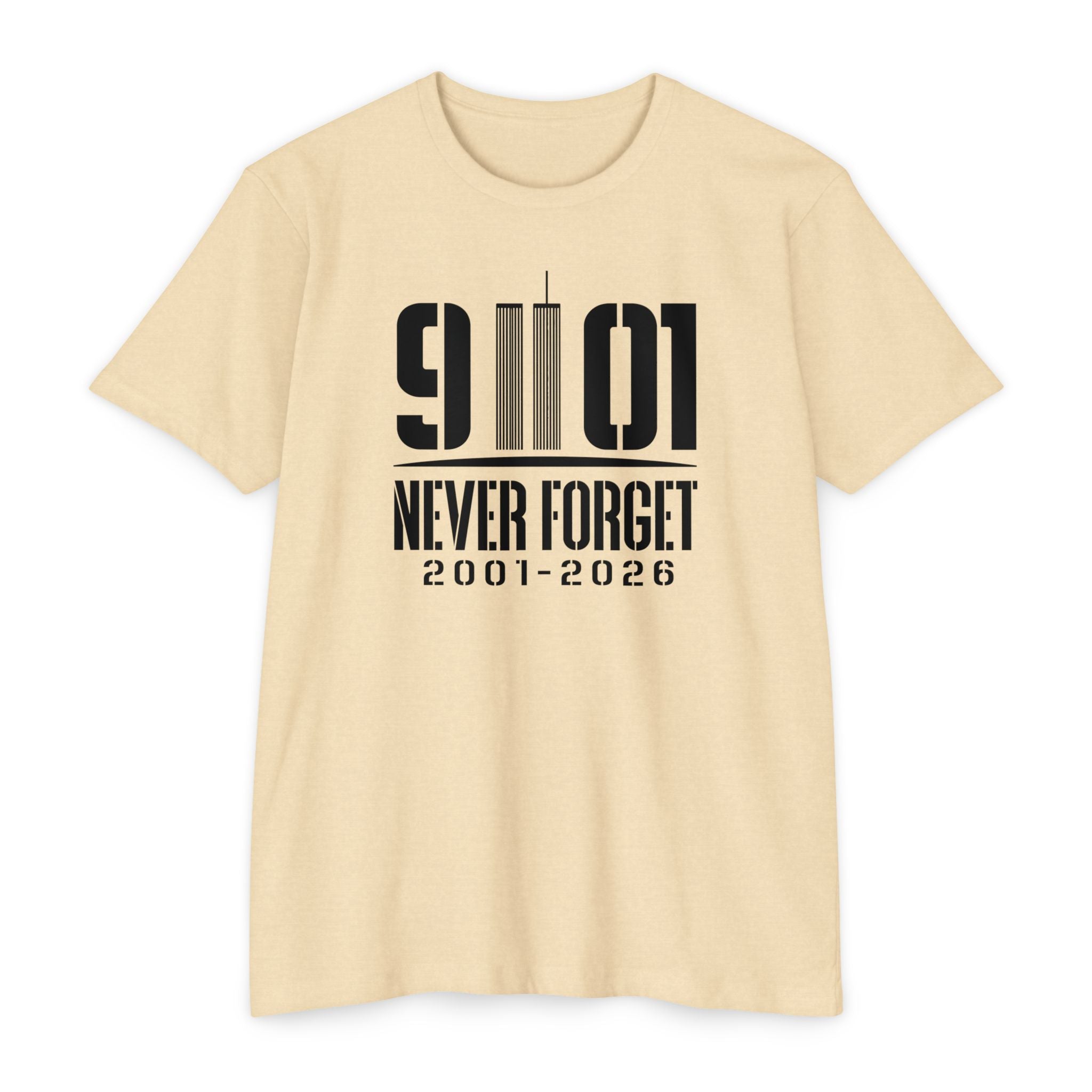9/11 Never Forget Memorial T-Shirt — 2001-2026 | 25th Anniversary Memorial