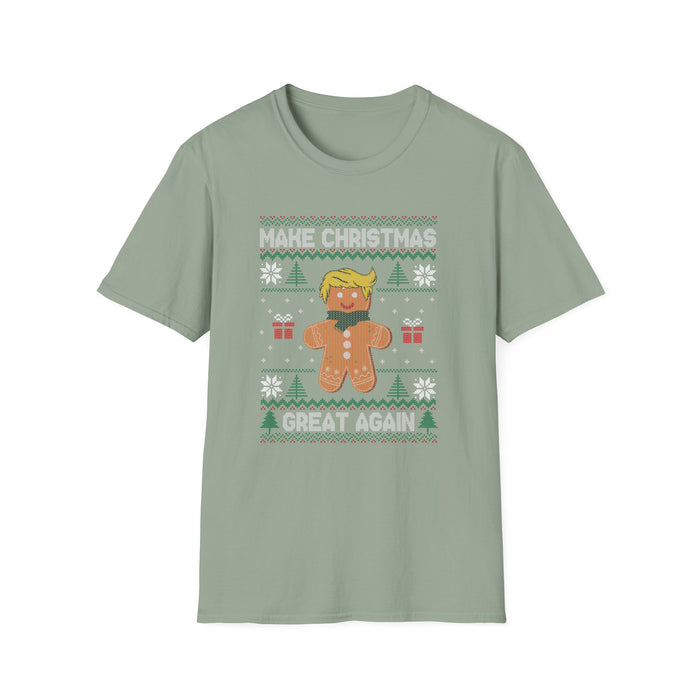 Gingerbread Trump Make Christmas Great Again Ugly Sweater Design T-Shirt