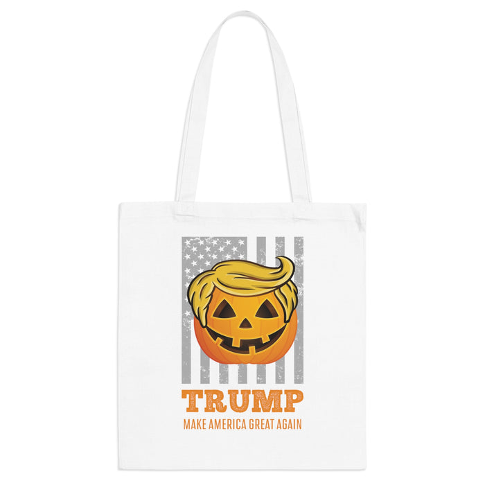 Trump Pumpkin Make America Great Again Canvas Tote Bag (4 Color Options)