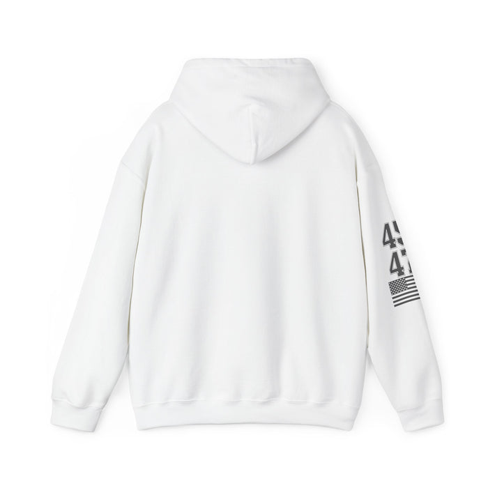 Trump 45 47 Hoodie w/Sleeve Design