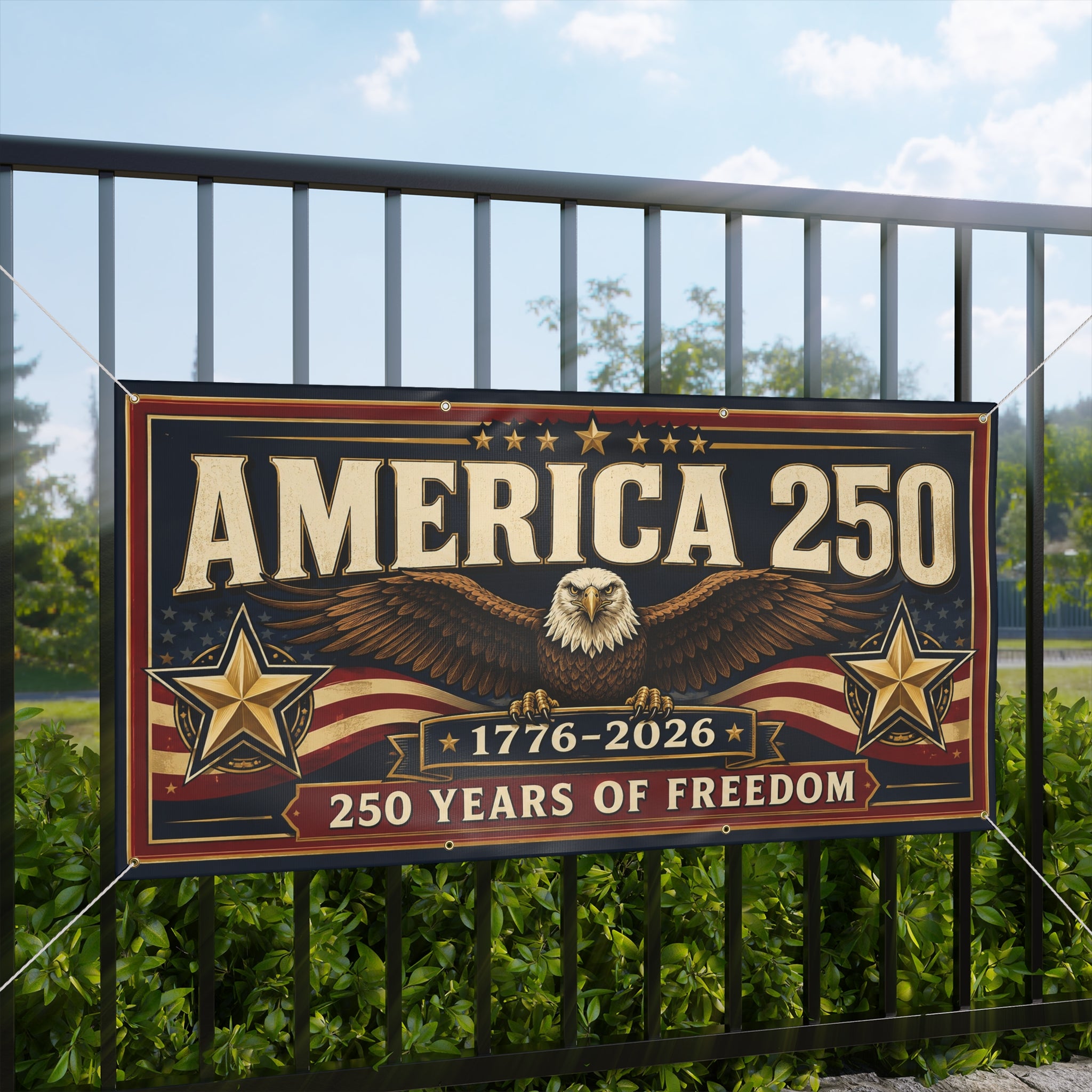 America's 250th Matte Banner – 1776–2026 250 Years of Freedom