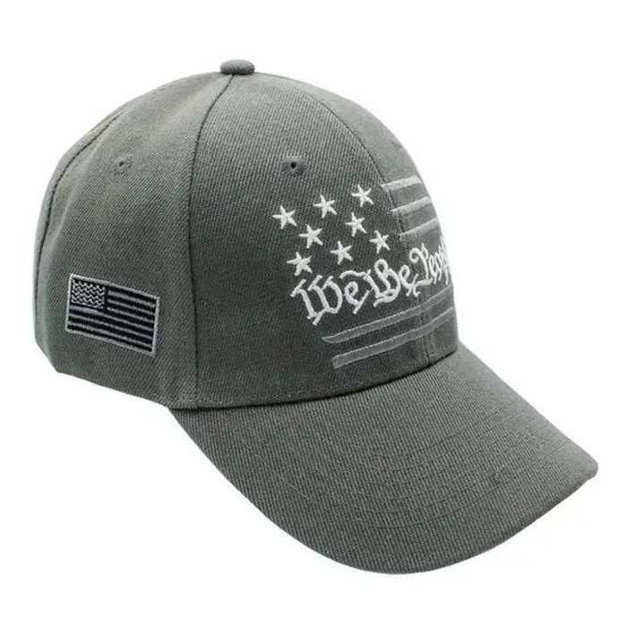 We the People (Stars & Stripes) Embroidered Hat (Gray)