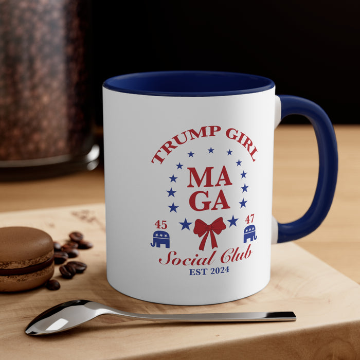 Trump Girl "MAGA Social Club" T-Shirt Mug 11oz (5 colors)