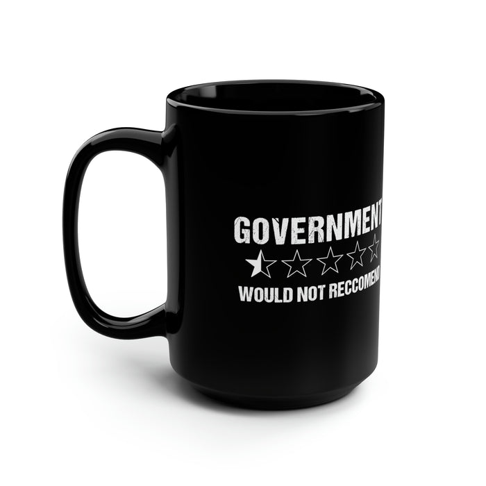 Government Rating Black Mug 15oz