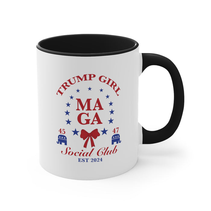 Trump Girl "MAGA Social Club" T-Shirt Mug 11oz (5 colors)