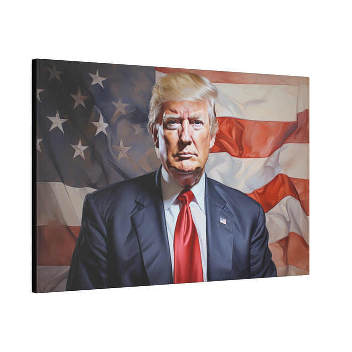 Trump Patriotic Matte Canvas (Artist Design) 4 Sizes