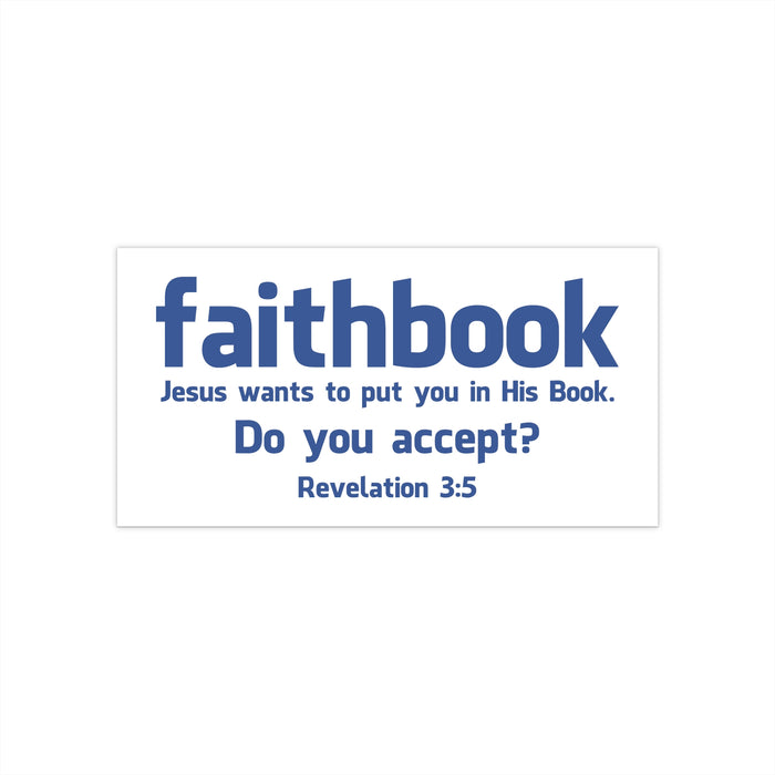 FaithBook Bumper Sticker