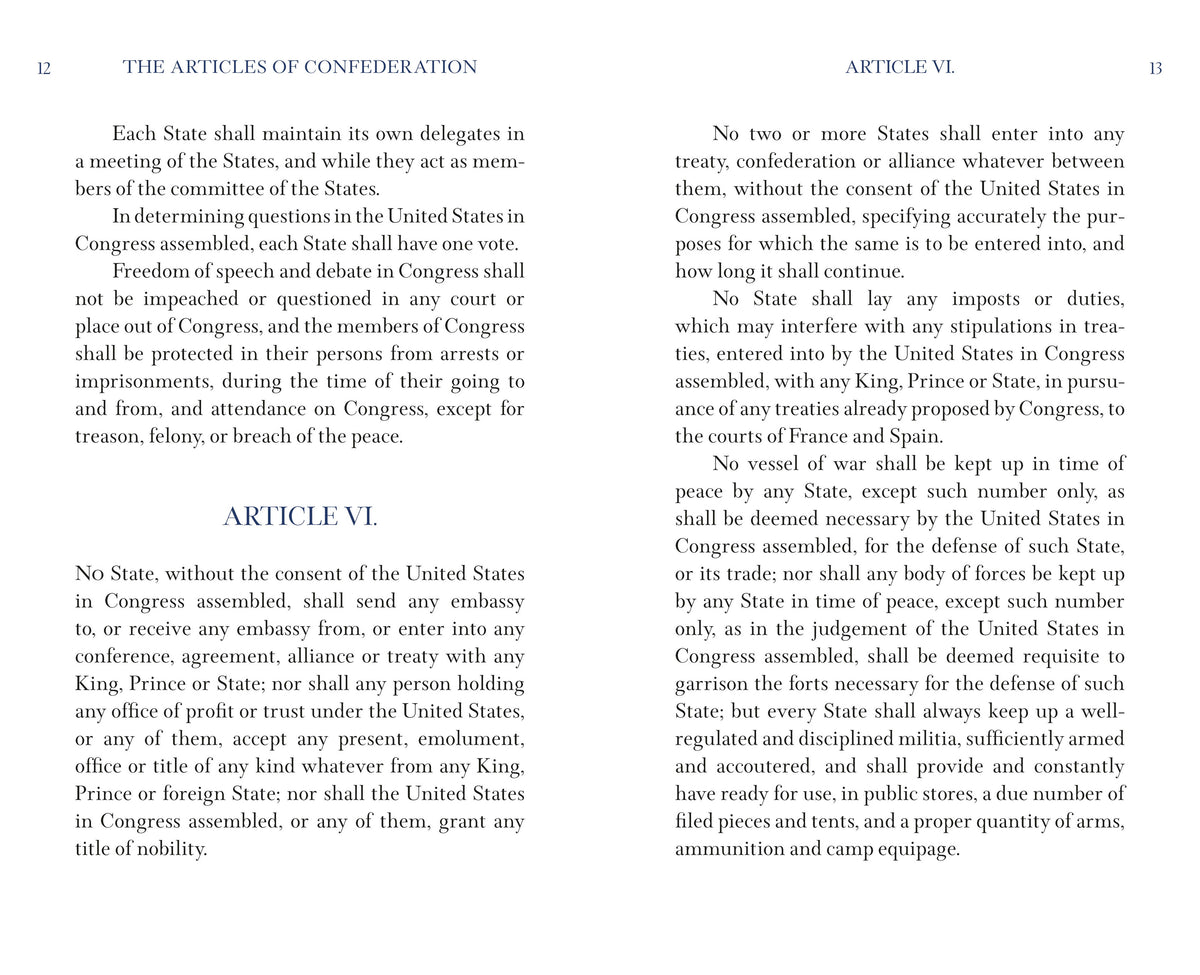 The Articles of Confederation Pocket Hardcover Book