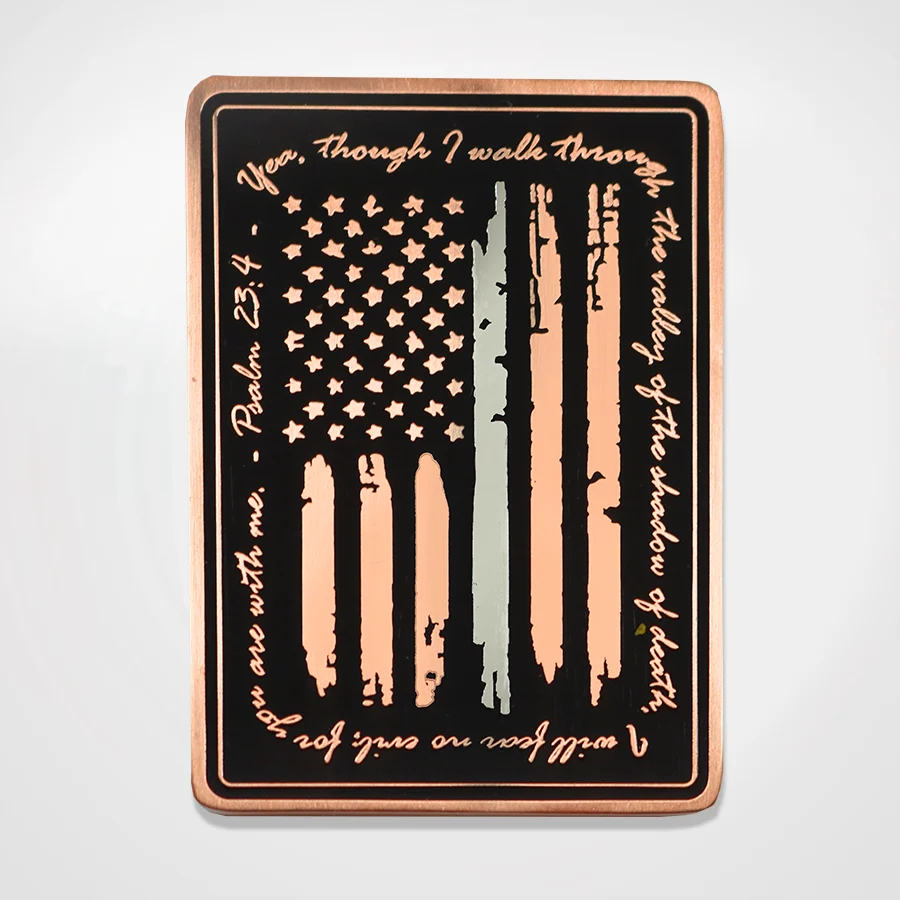 Aces of Faith – Psalm 23:4 American Flag Challenge Coin