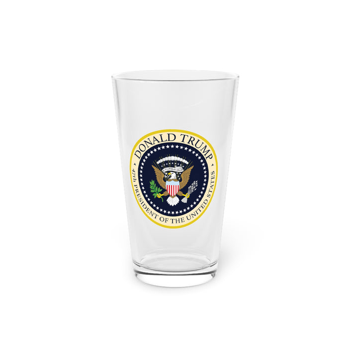 Donald Trump 47th President of the United States Pint Glass