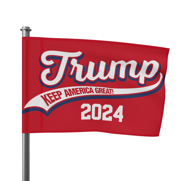 Trump "Keep America Great" 2024 Banner-Style Flag (3 Sizes)