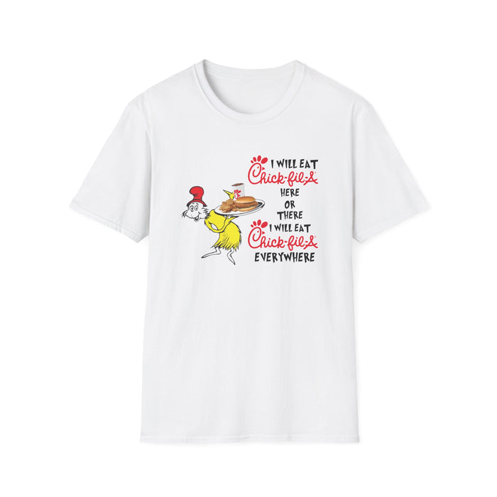 I Will Eat Chick Fil A Here Or There Unisex T Shirt PatriotDepot