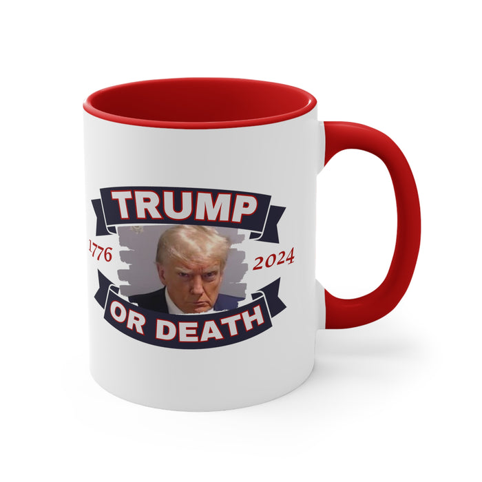 Trump Liberty or Death 1776 2024 Mugshot Mug (3 Colors)