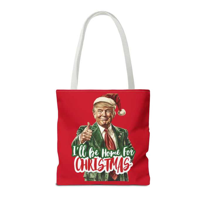 Santa Trump "I'll Be Home for Christmas" Tote Bag (3 Sizes)