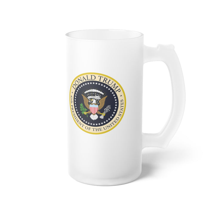 Trump 47th President of the United States Frosted Glass Mug