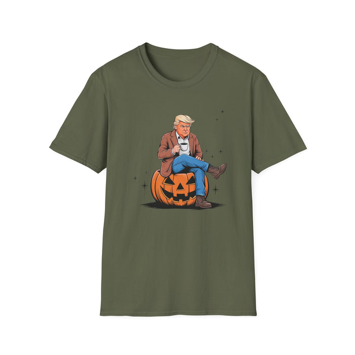 Fall for Trump: Coffee & Pumpkin Patriot T-Shirt