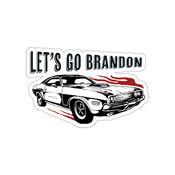 LET'S GO BRANDON, MUSCLE CAR 3 Kiss-Cut Stickers (4 sizes)