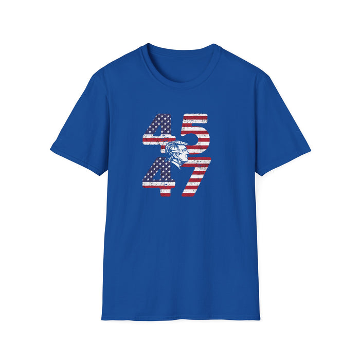 Patriotic Silhouette 45 47 Trump T-Shirt