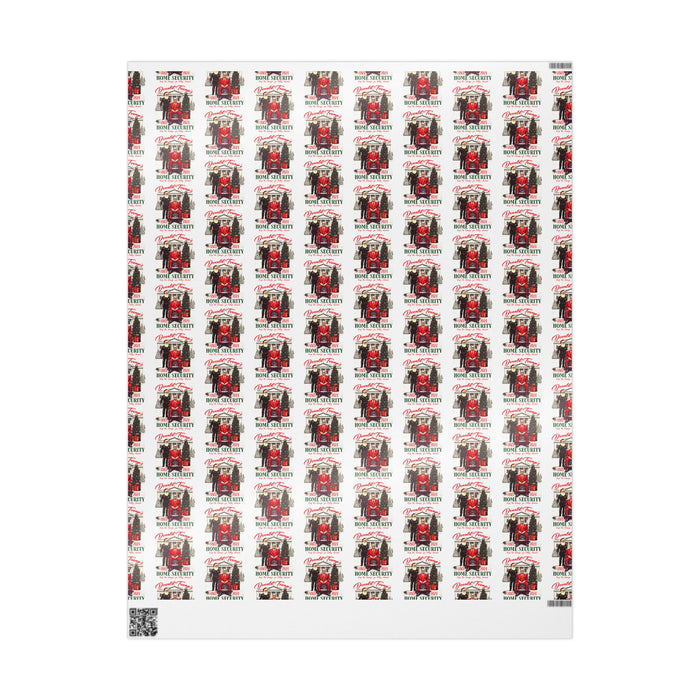 Donald Trump Christmas Home Security Custom Wrapping Paper Roll (3 Sizes)