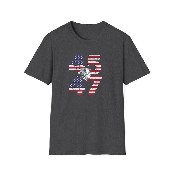 Patriotic Silhouette 45 47 Trump T-Shirt