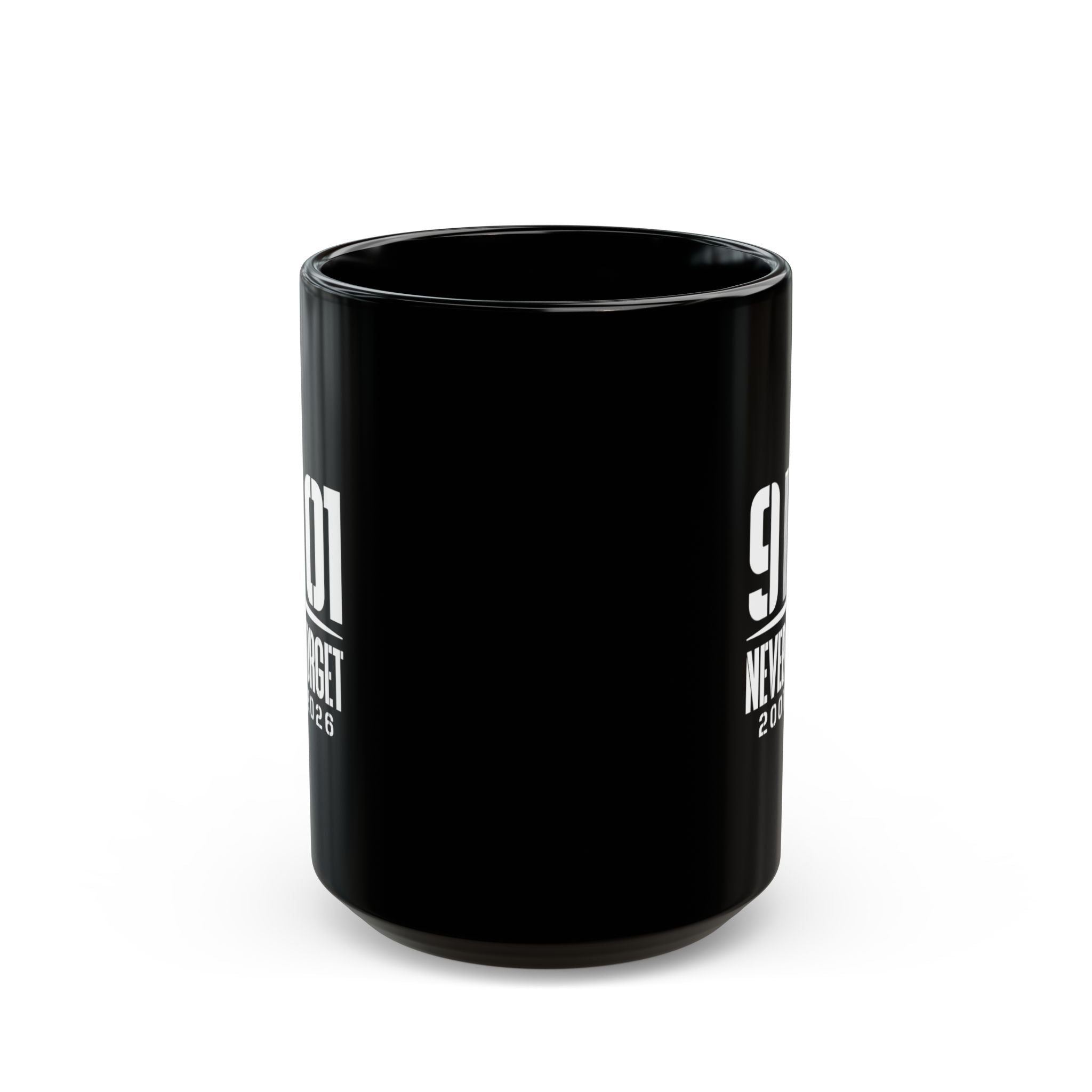 9/11 Never Forget Memorial Mug (Black, 11oz & 15oz) | 25th Anniversary Memorial - PatriotDepot.com