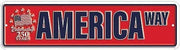 America 250th Anniversary Street Sign – Embossed Aluminum Patriotic Wall Décor