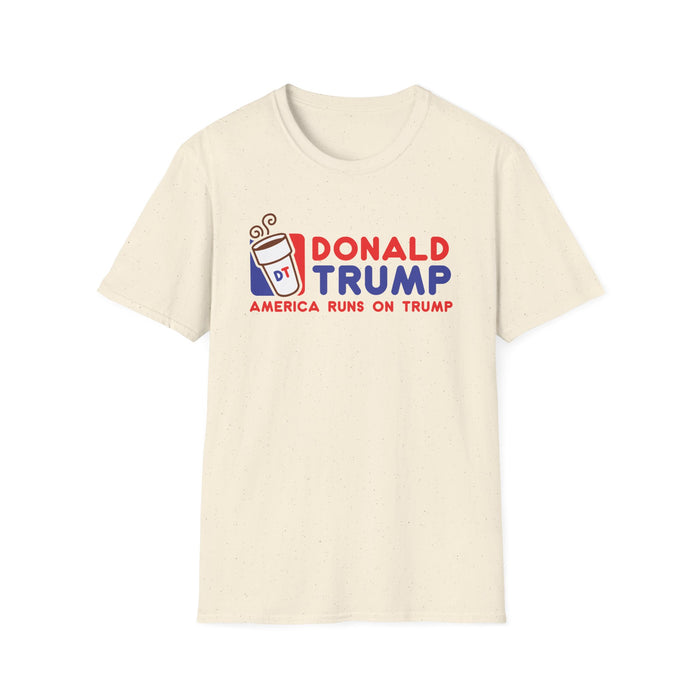 DT America Runs on Trump (Red, White and Blue) T-Shirt