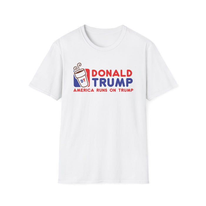 DT America Runs on Trump (Red, White and Blue) T-Shirt