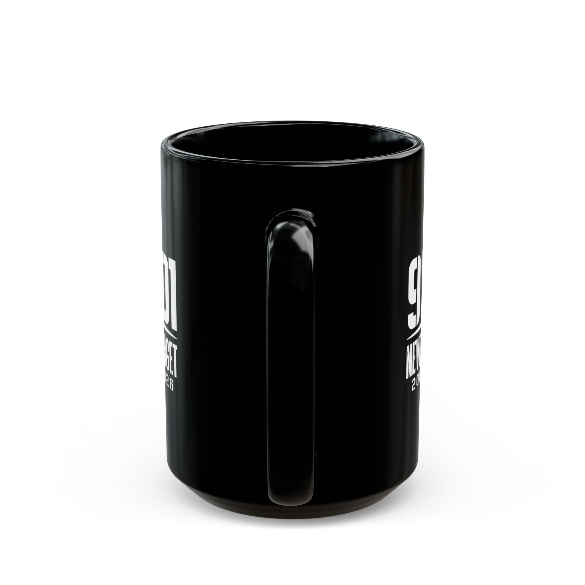 9/11 Never Forget Memorial Mug (Black, 11oz & 15oz) | 25th Anniversary Memorial