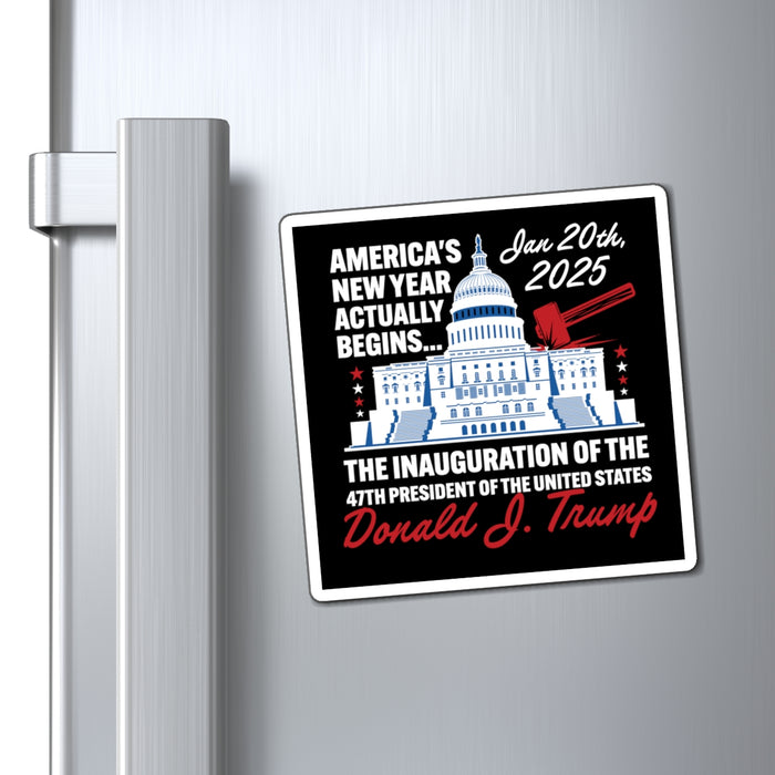 America's New Year Actually Begins January 20, 2025 Trump Magnet (3 Sizes)