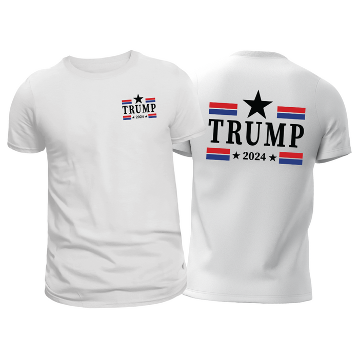 Trump 2024 Star T-Shirt (Front & Back Design)