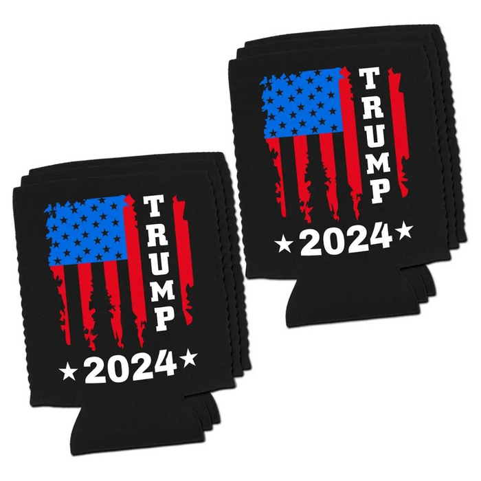 Trump 2024 American Flag Can Cooler (Colored Flag)