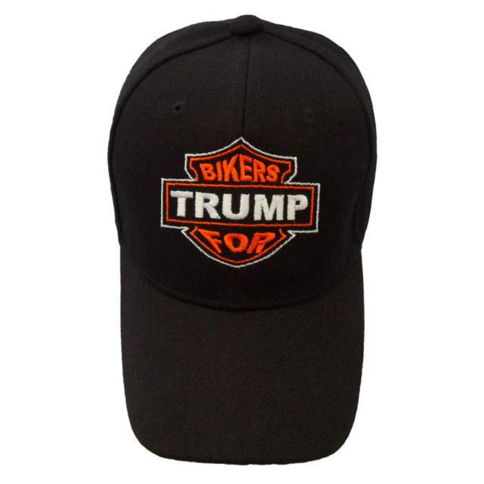 Bikers for Trump Custom Embroidered Hat (Black-Orange)