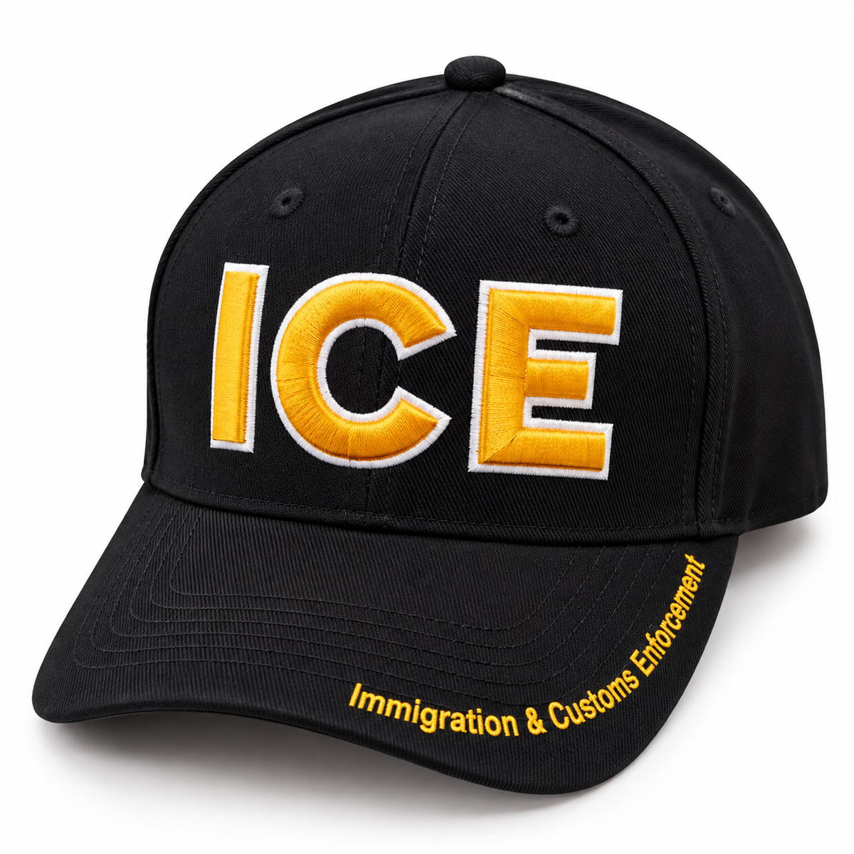 Premium 3D Custom Embroidered Immigration & Customs Enforcement Hat
