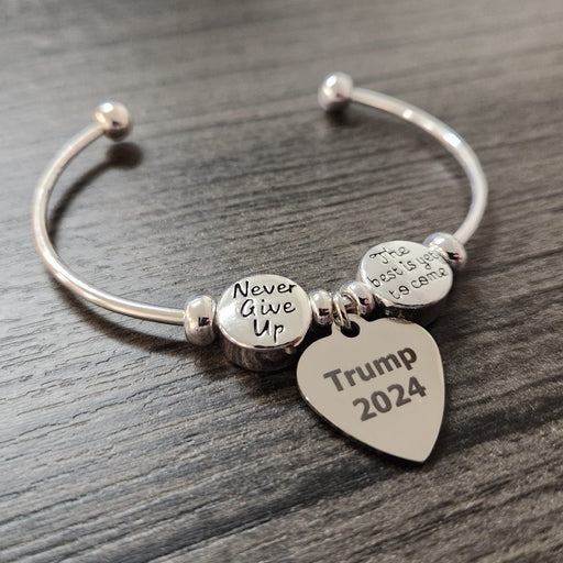 Trump 2024 Star Charms 'The Best Is Yet to Come' Anitque Wheat Chain Bracelet | Trump Store | Trump Merchandise | Patriot Depot