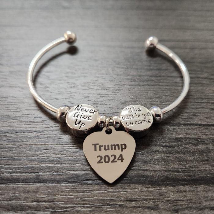 Trump 2024. Never Give Up. The Best is Yet to Come Cuff Bracelet