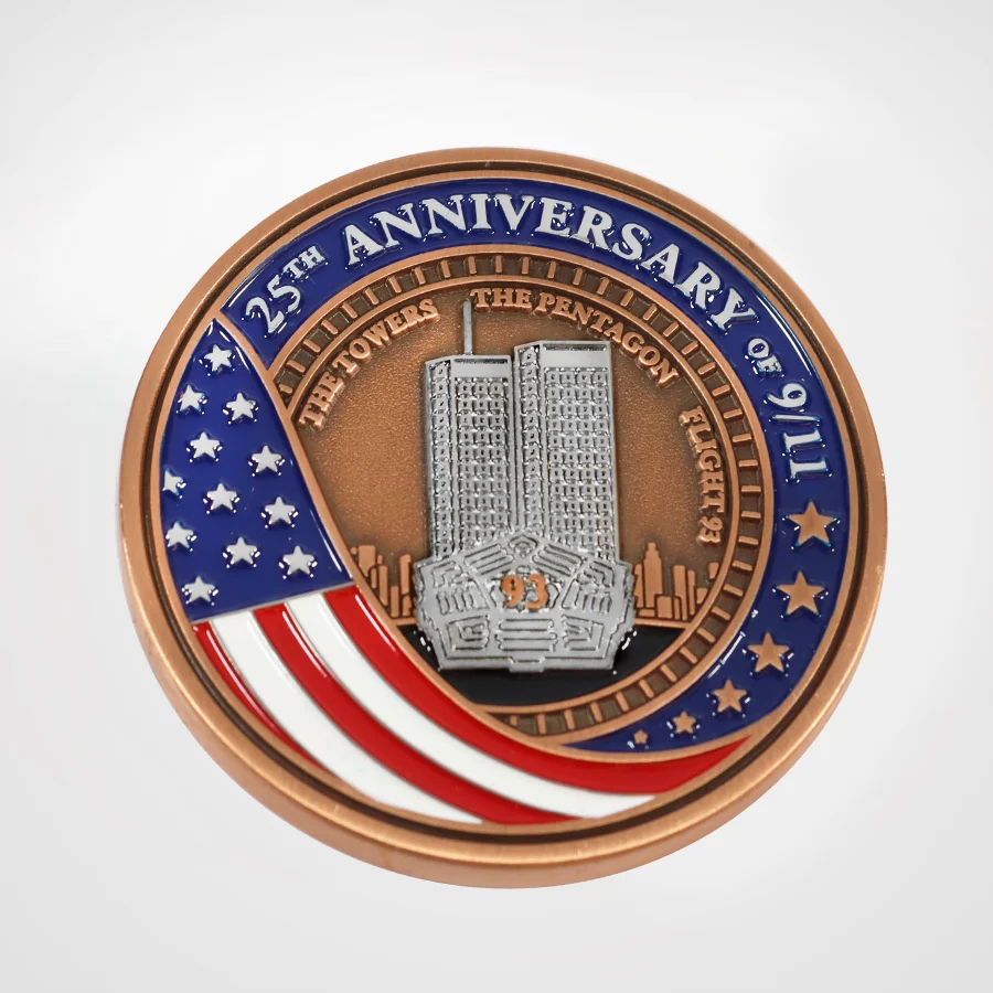 September 11 25th Anniversary Honor the Fallen Commemorative Badge & Challenge Coin Collection | 2001–2026