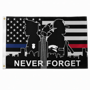 September 11 First Responders Memorial Flag | 3'x5' Patriot Day 25th Anniversary Never Forget Flag