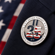 September 11 Never Forget 25 Years of Remembrance Lapel Pin | 2001–2026 Patriot Day Tribute