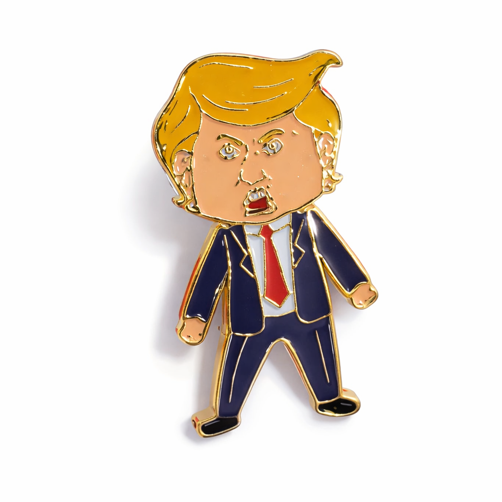 Happy Trump Classic Gold-Plated Enamel Lapel Pin