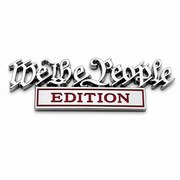 We the People Edition Auto Emblem (Silver/Red Trim)