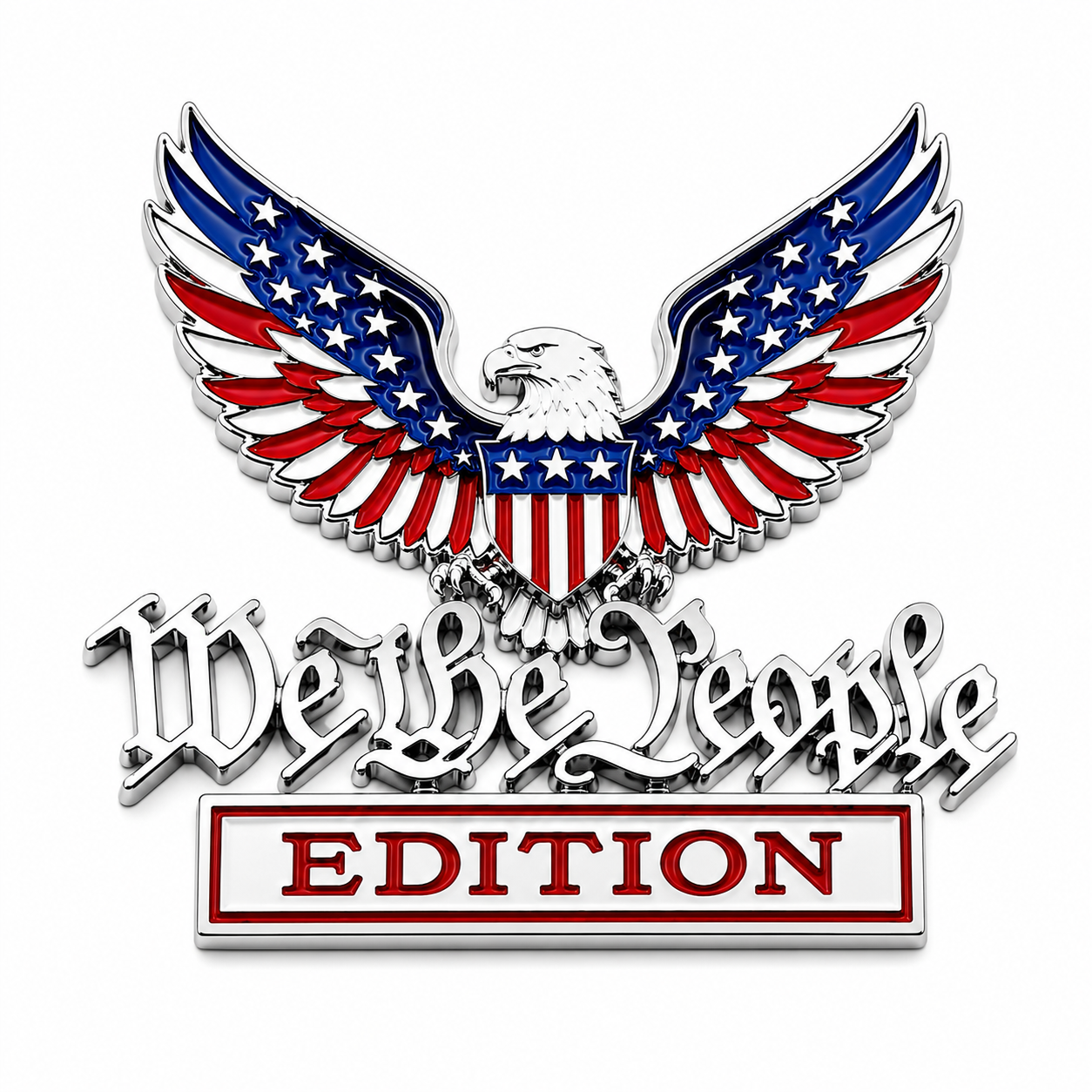 We the People Patriotic Eagle Auto Emblem Set (2-Piece)