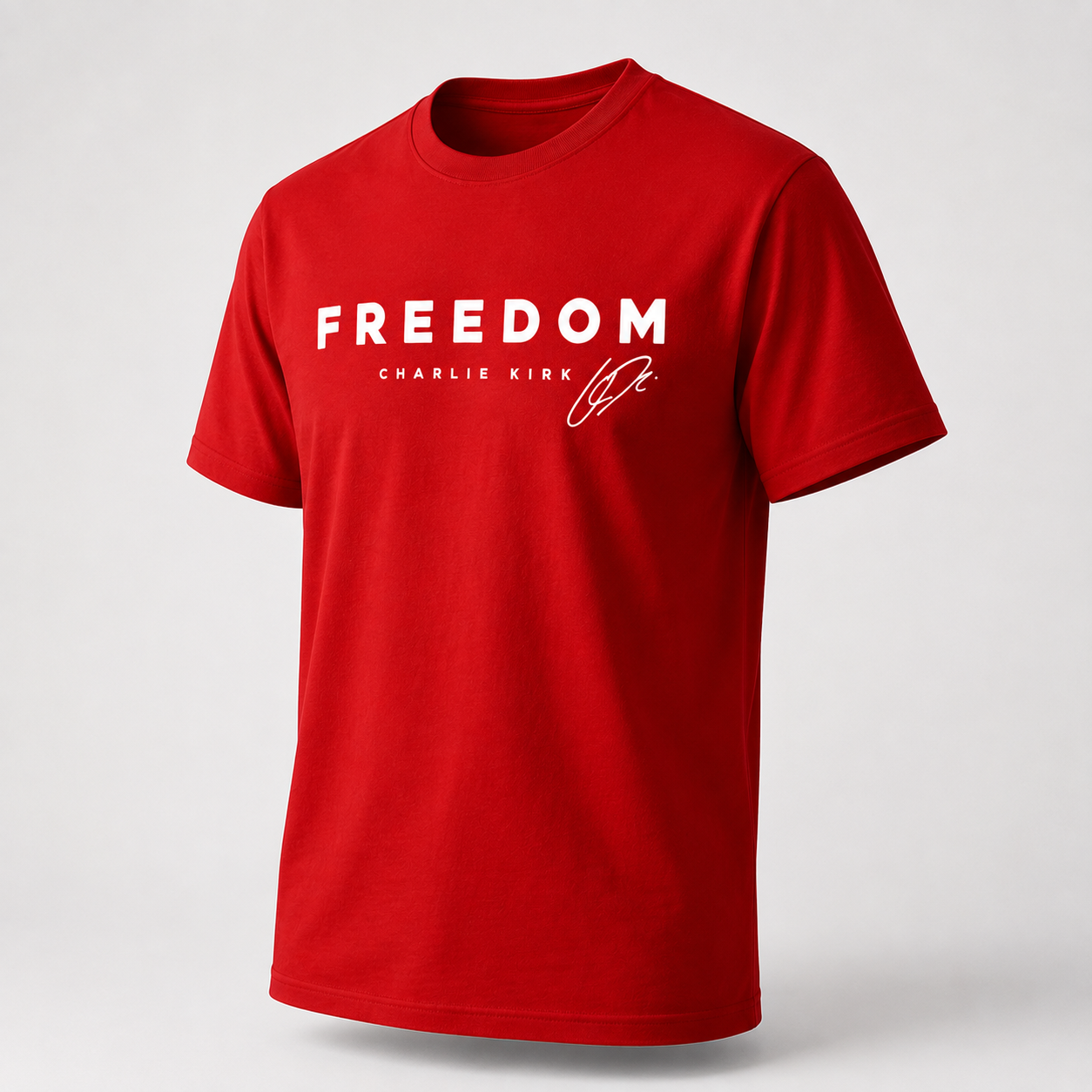 Charlie Kirk Signature Freedom T-Shirt | National Day of Remembrance October 14th