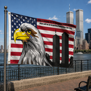 September 11th Never Forget Eagle Memorial Flag