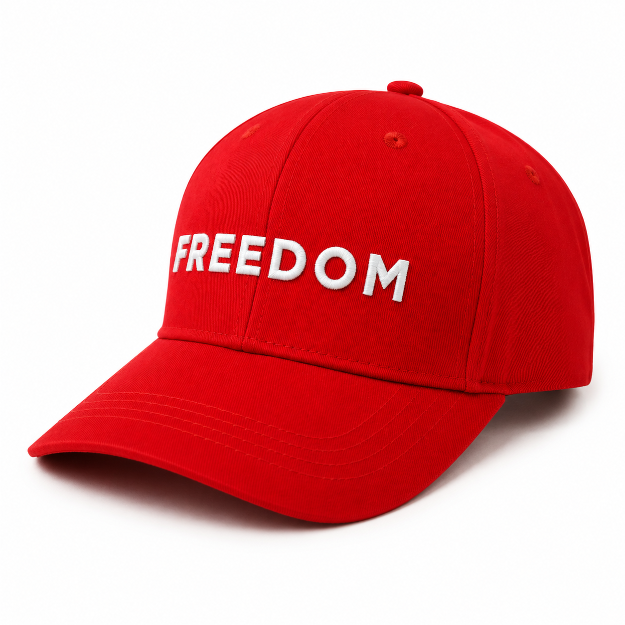 The FREEDOM Charlie Kirk Commemorative Embroidered Hat – Red