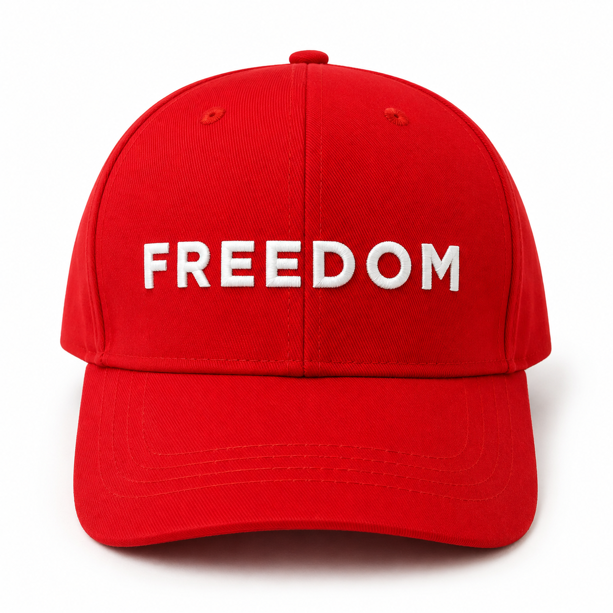 The FREEDOM Charlie Kirk Commemorative Embroidered Hat – Red