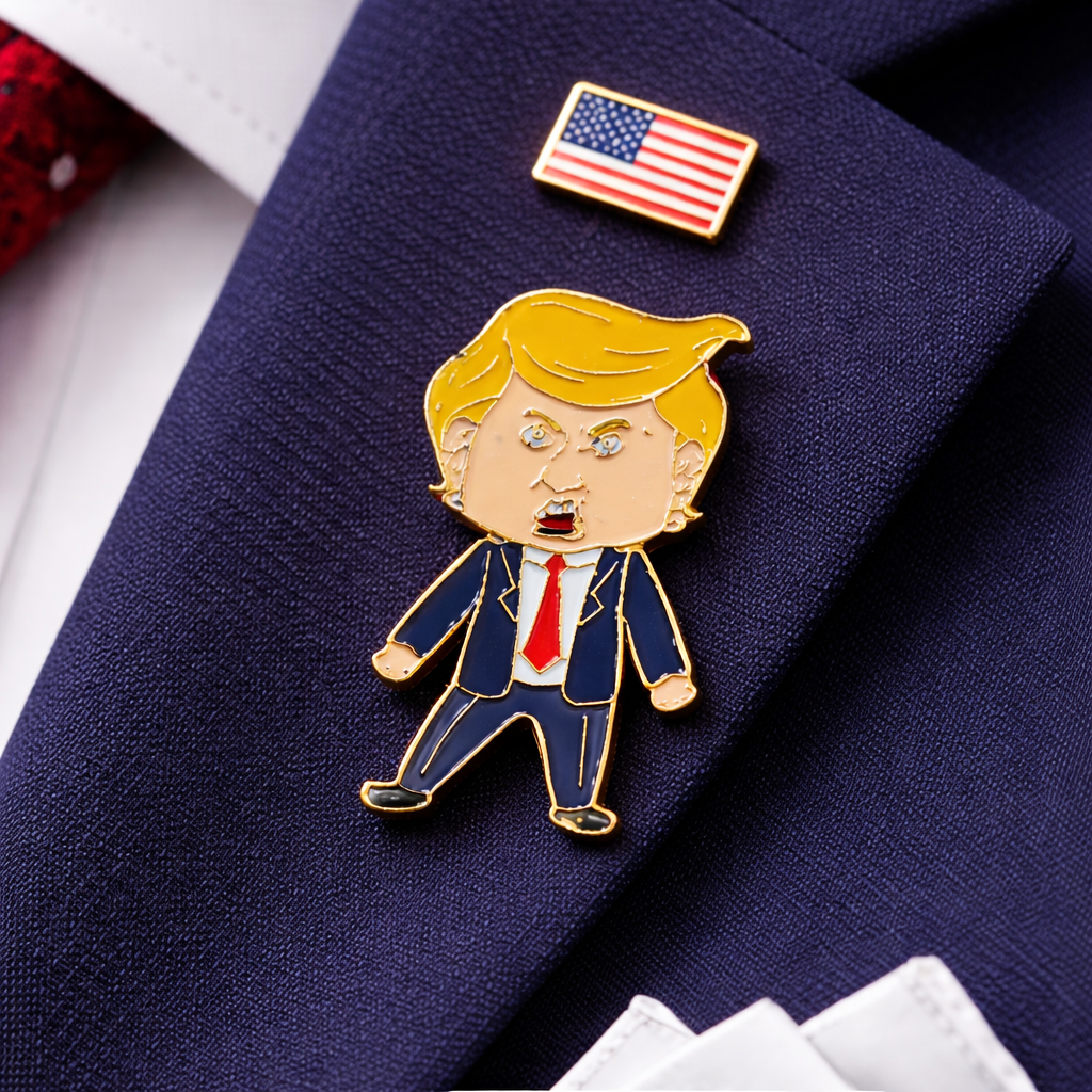 Happy Trump Classic Gold-Plated Enamel Lapel Pin