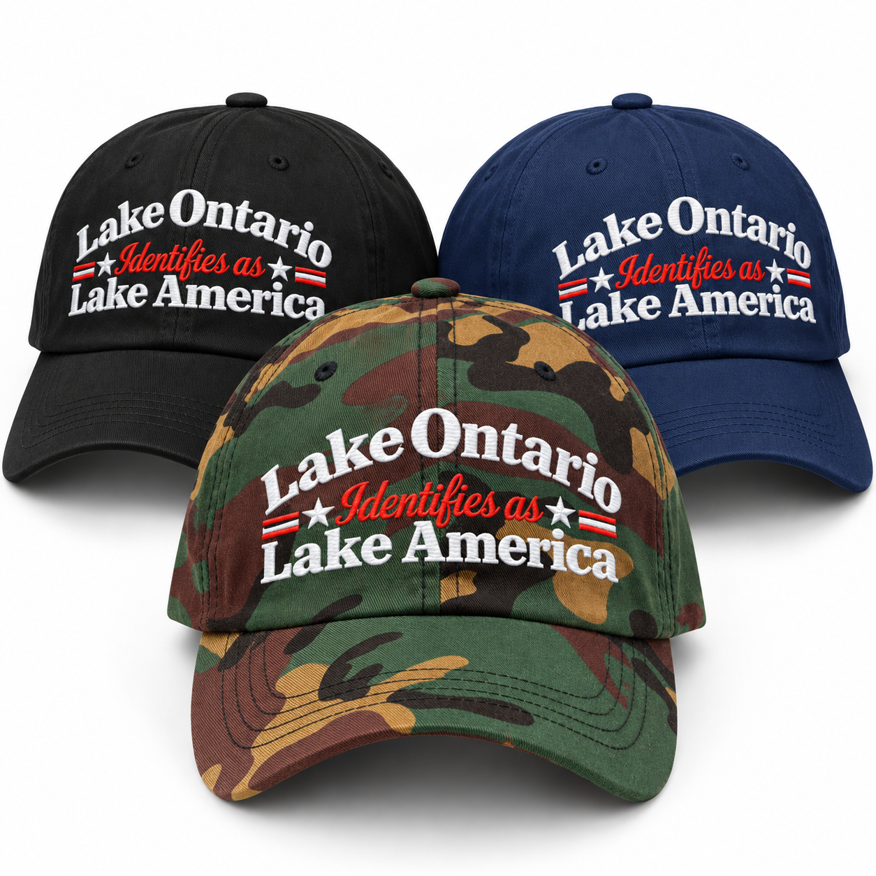 Exclusive Lake Ontario "Identifies as Lake America" Embroidered Hat
