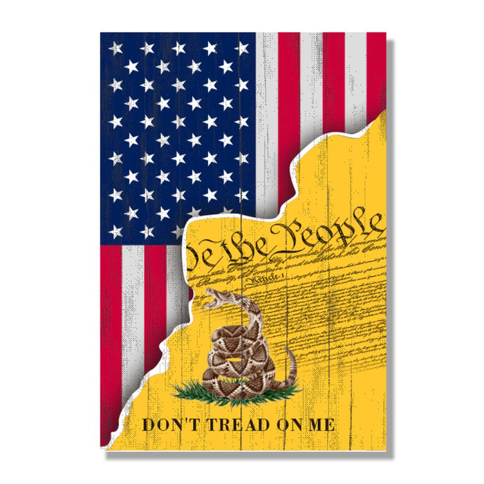 Gadsden-USA We the People (Double Sided) Garden Flag