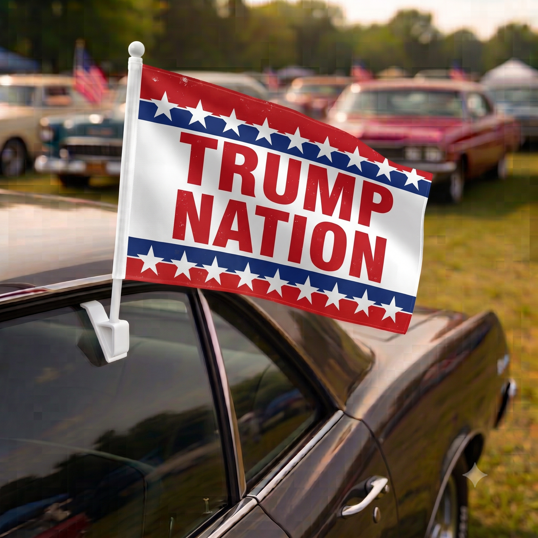 Trump Nation 12"x18" Car Flag
